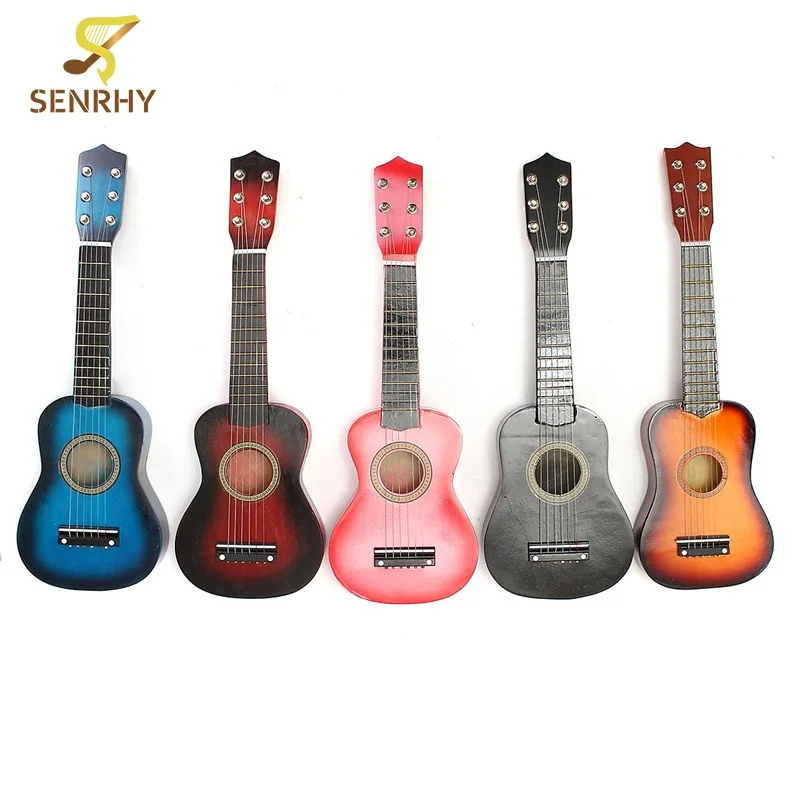 

21'' 6 String Practice Acoustic Guitar Ukulele Uku Music Instruments For Children Musical Toys Educational Music Guitar Gifts