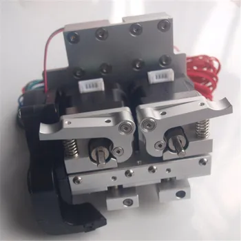

Reprap Prusa i3 upgrade aluminum extrusion carriage+dual metal extruder 12V/24V PTFE linear barriel 0.4mm nozzle Blurolls