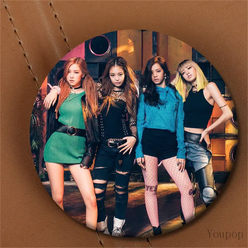 Youpop Kpop Корейская мода черный розовый Blackpink альбом бумбаян брошь, значок на булавке аксессуары для одежды шляпа рюкзак - Окраска металла: XZ1031