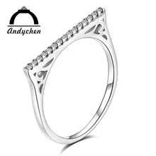 

AndyChen White gold Color Crystal Jewelry Engagement Rings for Women Trendy Female Party Bague Bijoux Femme size 6 7 8 H888