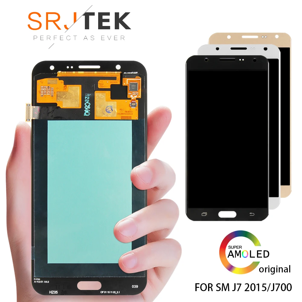 

100% Original 5.5" LCD For SAMSUNG Galaxy J7 2015 J700 LCD Display Touch Screen Digitizer Assembly J700F J700M J700H Replacement
