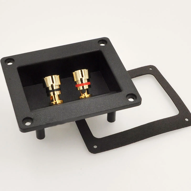 Speaker Junction Box Connector Plug Terminal Audio Two Speaker Panel Banana Socket Copperin