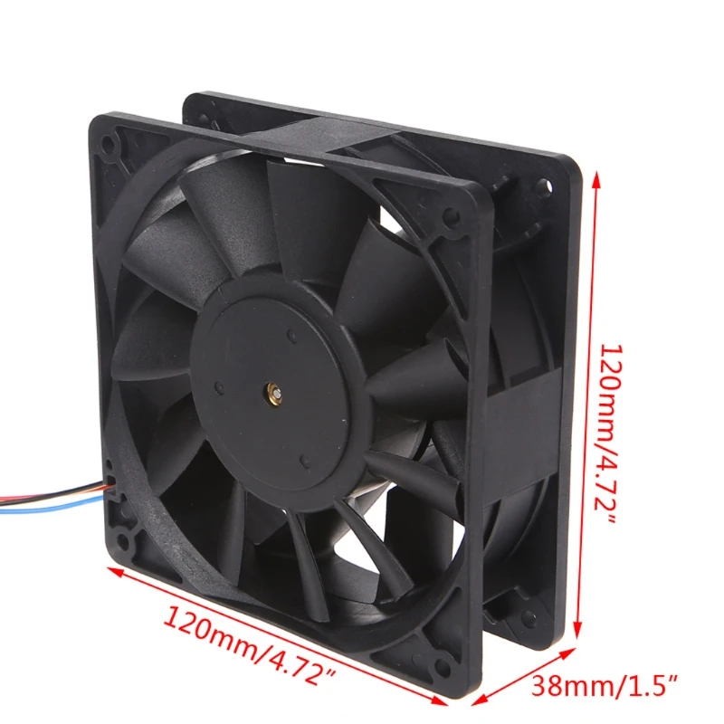 120x120x38mm Brushless DC12V 4.8A 11-Blade Cooling Fan 12038 For Delta PFC1212DE