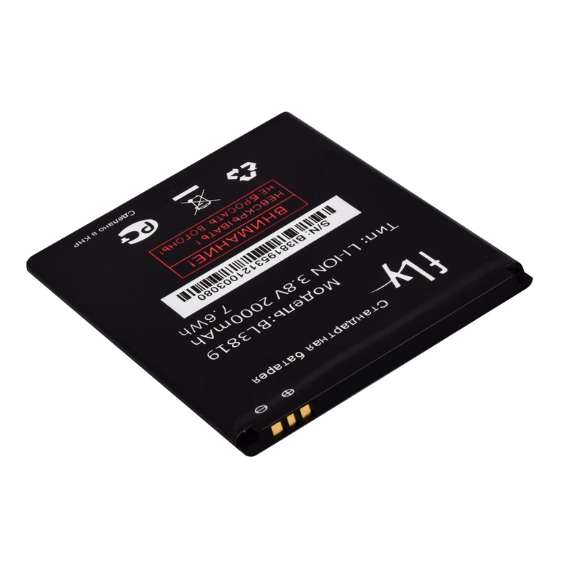 SIYAA мобильный телефон Батарея BL3819 для Fly IQ4514 Quad IQ 4514 литий полимерный аккумулятор 3
