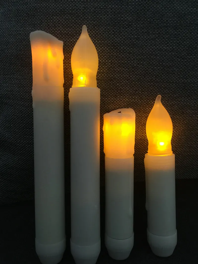 20sets Battery Operate dip candle Drip Ivory LED Taper tealight Wedding