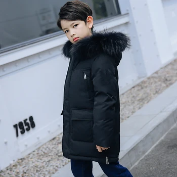 

Teen Jacket Boy Made of Goose Down Coat with fur Fashion Children Winter Coat Boys Down Jackets