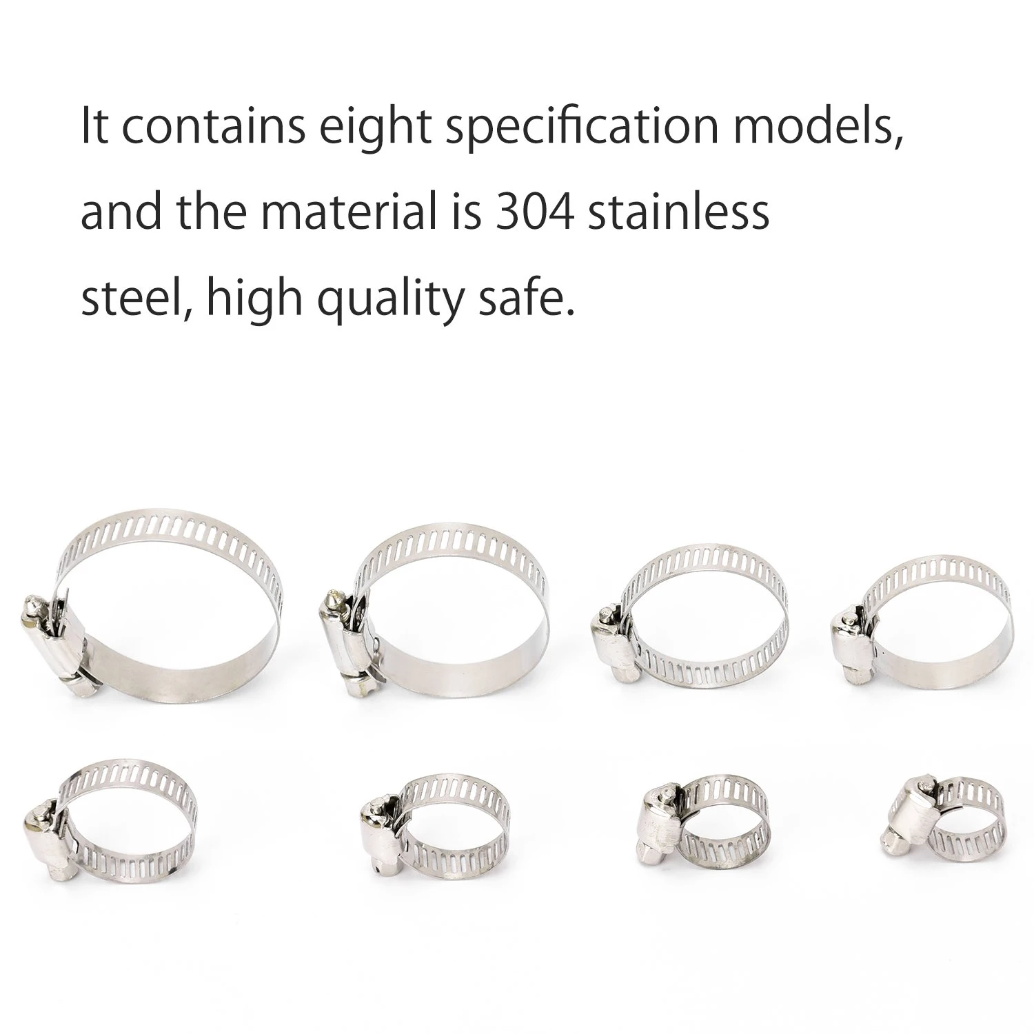 

80 Pieces Adjustable 5/16-1-23/32 inch Range Worm Gear Hose Clamps Assortment Kit, 8 Size,One Dual-purpose Screwdriver Include