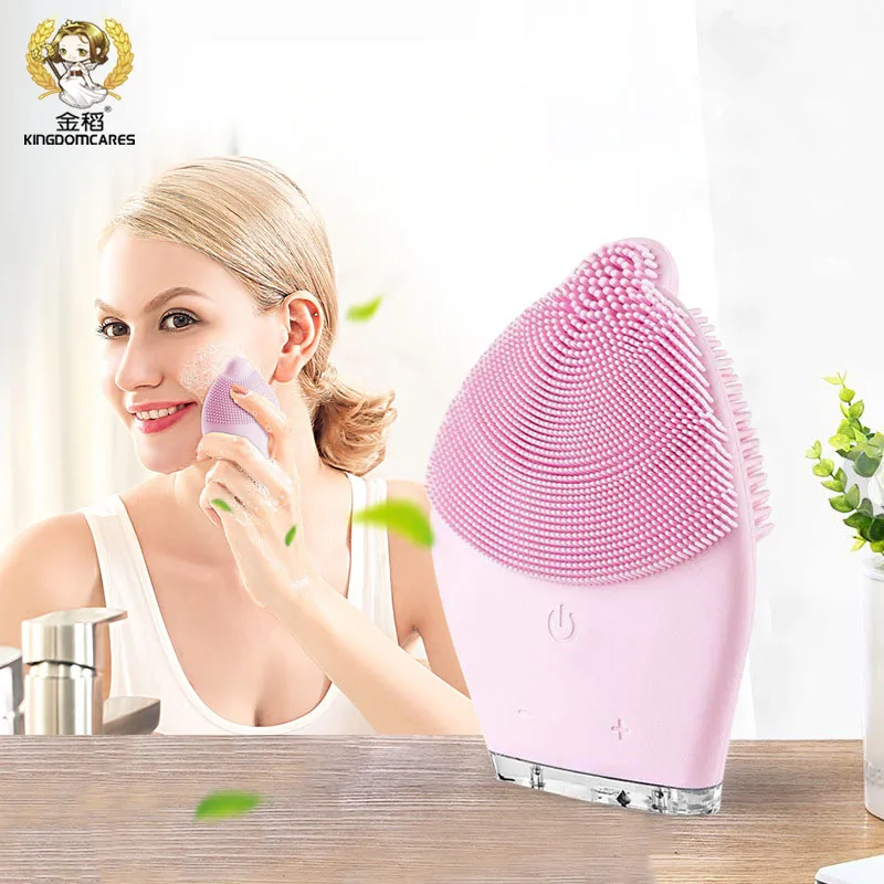 Electric Facial Cleansing Brush Waterproof Face Skin Scrub Massager Silicone Vibration Scrubber Pore Clear Blackhead Remover