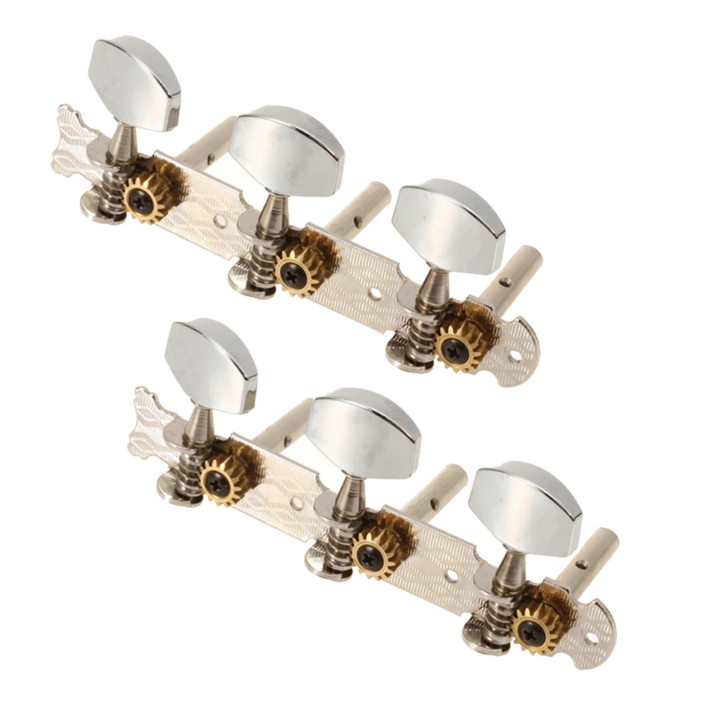 Durable Zinc Alloy Classical Guitars Tuning Pegs Machine Heads with Chrome Tip Luthier Supply Stringed Instruments Accessories