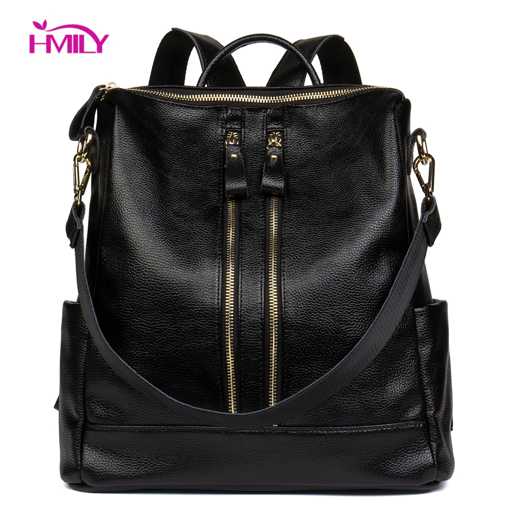 Buy HMILY Backpack Female Genuine Cow Leather Women
