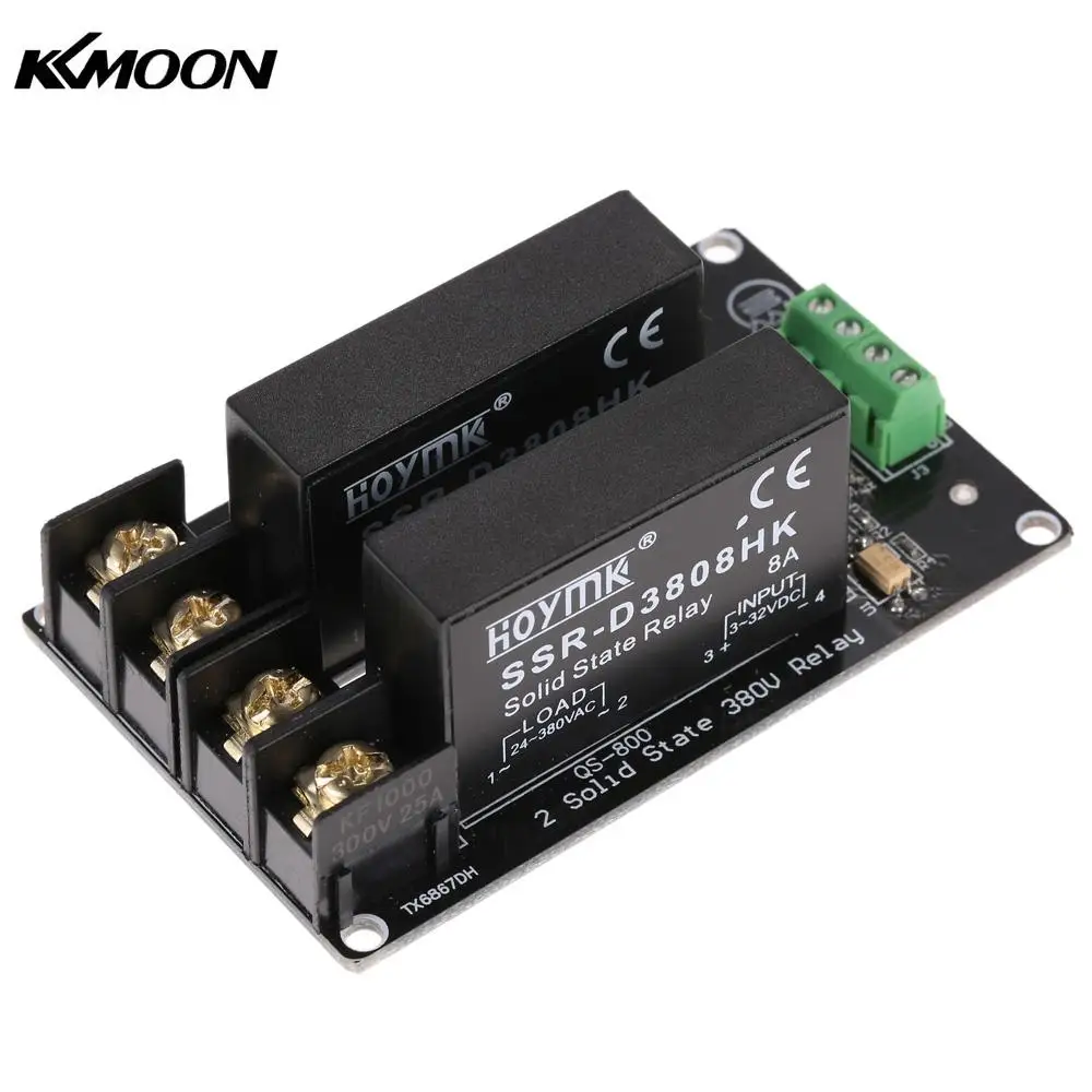 

Relay Module Board 2-channel High/Low Level Trigger 380V 8A Solid State Relay Module Board