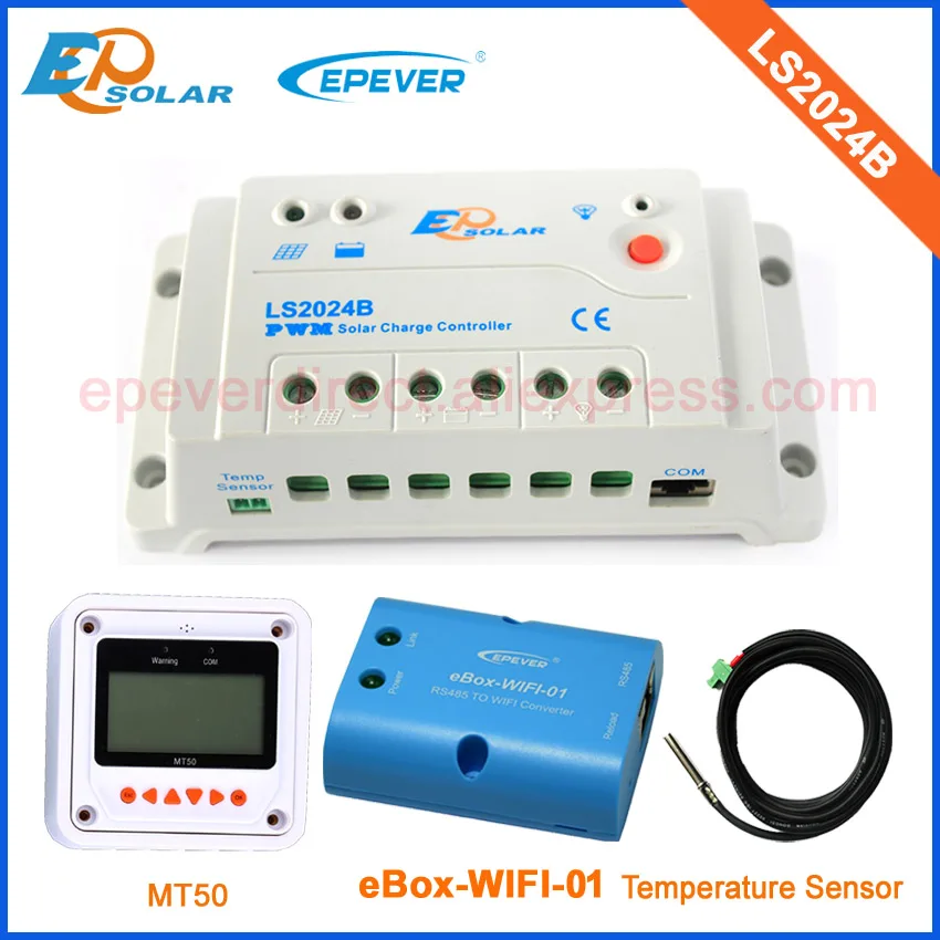 

12v 24v auto work LS2024B with MT50 remote meter 20A 20amp wifi fucntion for phone use and temperature sensor