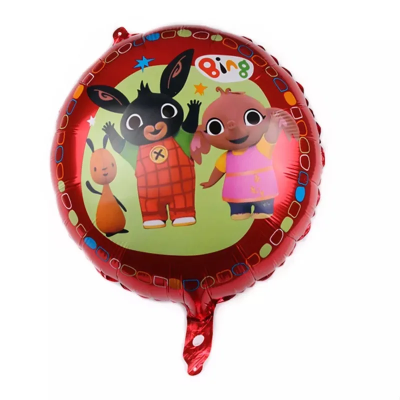 10 шт. 18 дюймов Bing кролик фольги воздушный шар мультфильм кролик воздушные шарики в виде животных игрушки для детей день рождения воздушные шары для украшения - Цвет: Оливковый