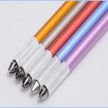 Из нержавеющей стали Перманентный макияж ручная Татуировка круглая ручка-держатель игл Полупостоянный макияж ручная противотуманная ручка