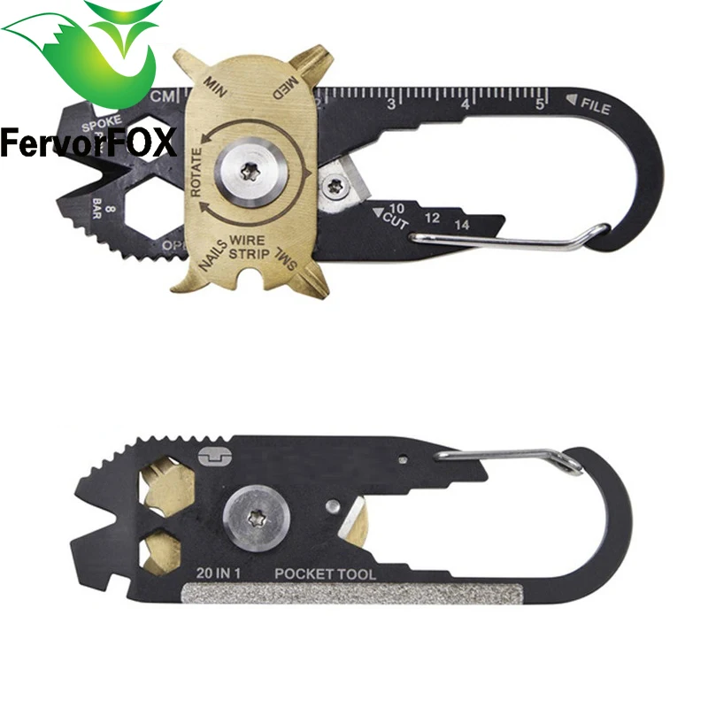 EDC Outdoor Multi Tools 20 in 1 Multifunction Hunting Survival Camping Pocket Military Credit Nail Puller Screwdriver | Спорт и