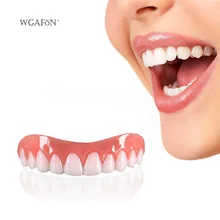 WGAFON Silicone Simulated Teeth Whitening dentures Braces False Tooth film Tooth Mask Braces smile comfort fit flex teeth care