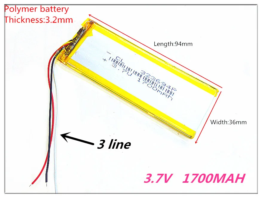 3 линии RNEW 323696 XWD 323696P 323694 3,7 V 1700MAH батарея li-Lion для китайского клона MTK телефон goophone I6 6S IP6