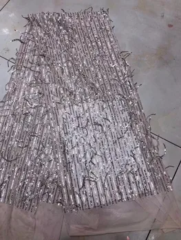 

Nigerian Lace Fabric 2018 High Quality Lace African Tulle Lace Fabric Sequins French Lace Material For Wedding Dress
