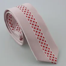 Yibei Coachella Галстуки розовый узкий галстук жаккардовые из микрофибры свадебные красные в клетку corbatas 6 см Тонкий Тощий Moda шеи галстуки