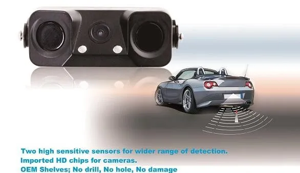 Парктроник сигнализация с функцией видеонаблюдения парковочная камера радар детектор рамка Видео парковочный монитор ассистинальная система