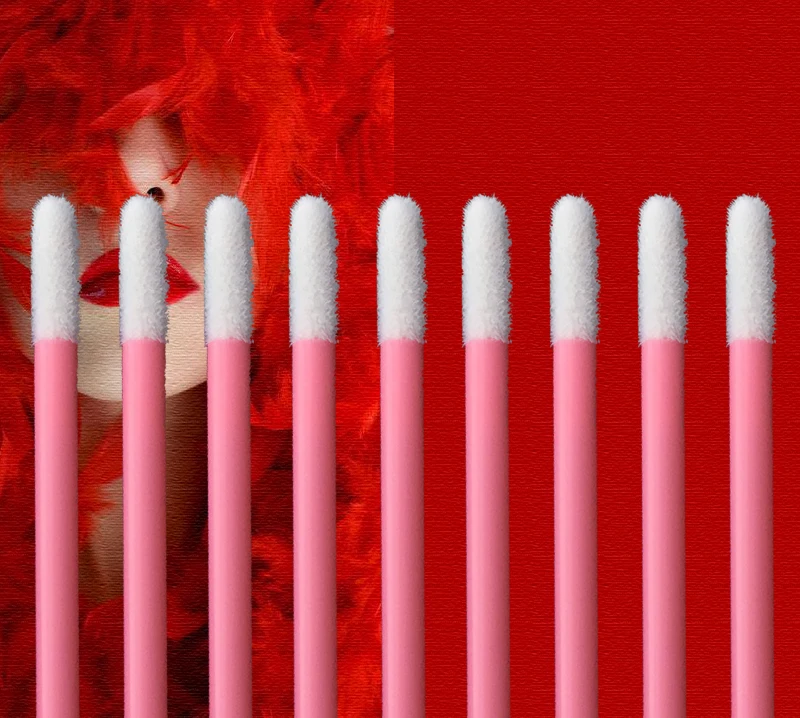 Woman Accessories 50pcs Disposable Lip Brush Wholesable Gloss Wands Applicator Perfect Best Make up Tool HS    _01