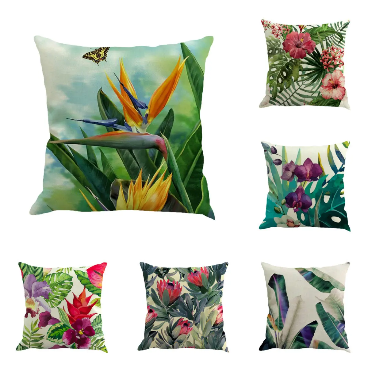 

Cartoon/Fruit Printed Throw Pillow Cover Cotton Linen Sofa Cushion Cover Perfect Quality Home Decoration Gift Throw Pillow Cover