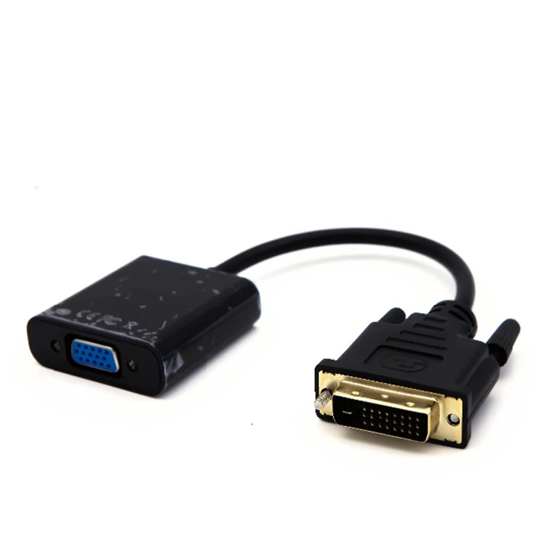 DVI в VGA Кабель-адаптер 1080P DVI-D в VGA кабель 24+ 1 25 Pin DVI штекер в 15 Pin VGA Женский видео конвертер для ПК Дисплей