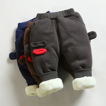 

1 2 3 4 Year Kids Pants Autumn Winter Style 2018 New Thick Warm Children Trousers Cotton Padded Casual Boys Girls Pant