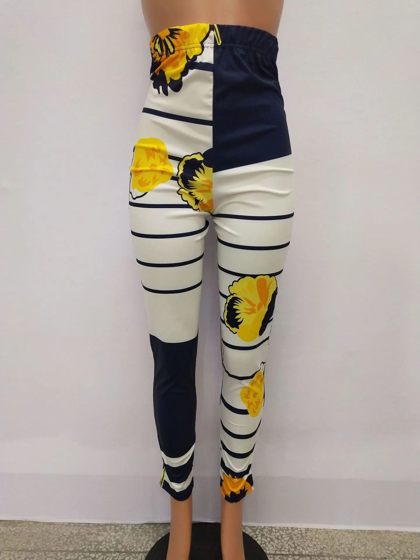 HAOOHU Цветочный принт сексуальный комплект из двух частей Для женщин летние длинный рукав макси в полоску, без рукавов, с о-образным вырезом, с открытым швом; Высокая талия длинный наряд с брюками