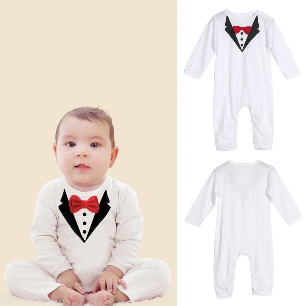 Toddler Handsome Baby Pompers Cool Boy Clothes Baby Long Sleeve Suit Infant Jumpsuit GentlemenBlack Bowknot Rompers Formal Suit Toddler Handsome Baby Pompers Cool Boy Clothes Baby Long Sleeve Suit Infant Jumpsuit GentlemenBlack Bowknot Rompers Formal Suit