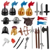 MOC Accessories Building Blocks Medieval Castle Knight Helmet Weapon Army Soldier Bow Arrow Parts Bricks Toys For Children C115 ► Photo 1/5