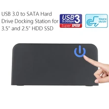 Super Speed USB 3.0 SATA External Hard Drive Dock 3.5 2.5 HDD Docking Station New HDD Case With Auto Sleep Touch Button