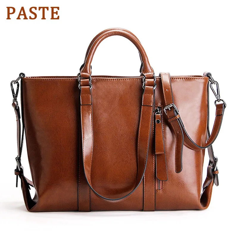 

PASTE 2019 Handbags Women Bags Luxury Designer 100% Genuine Leather Shoulder Bag For Women Large Ladies Hand Bags Bolsa Feminina
