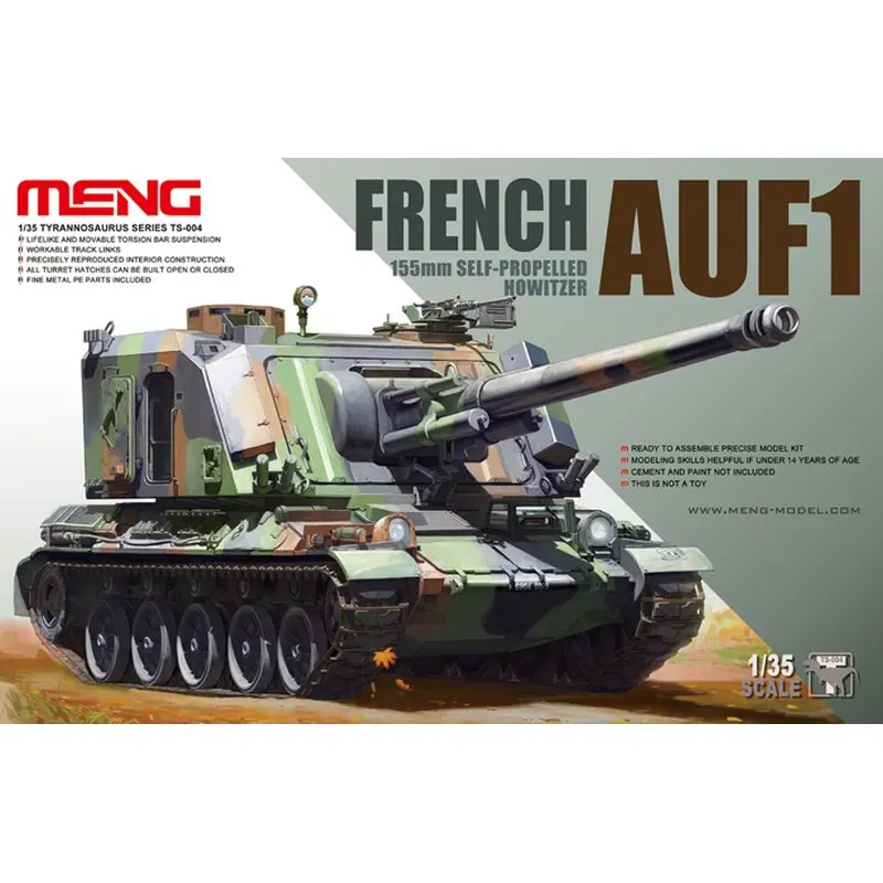 

Meng Model TS-004 1/35 French AUF-1 155mm Self-Propelled Howitze - Scale Model Kit
