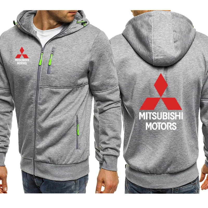  Hoodies Men Mitsubishi Car Logo Print Casual Hip Hop Harajuku Long Sleeve Hooded Sweatshirts Mens z