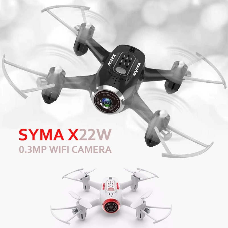 

Syma X22W Quadrocopter Mini Drones With Camera 0.3MP 2.4G 6 Axis Dron Real Time Video RC Helicopter FPV Professional Quadcopter