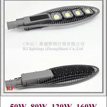 COB светодиодный Лампа уличного освещения светодиодные уличные лампы IP65 50 Вт/80 Вт/120 W/160 W AC85V-265V 50 Гц/60 Гц алюминиевая решётка стиль я RJ-LS-E