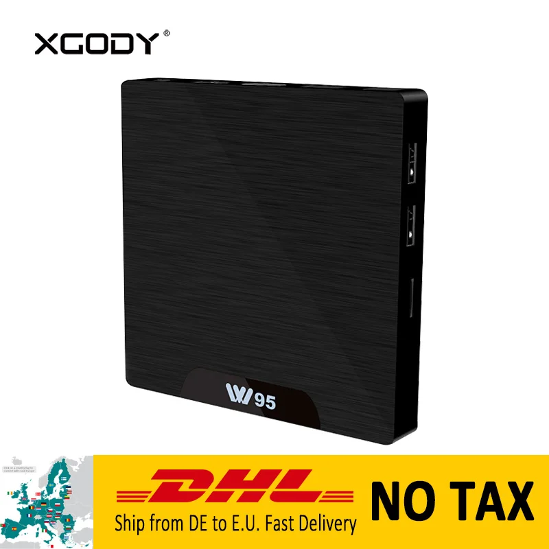 

New XGODY W95 S905 Quad Core Smart TV Box Android 7.1 Nougat 2+16 4K TV Streamer Media Player HDMI WiFi Set top Player Netflix