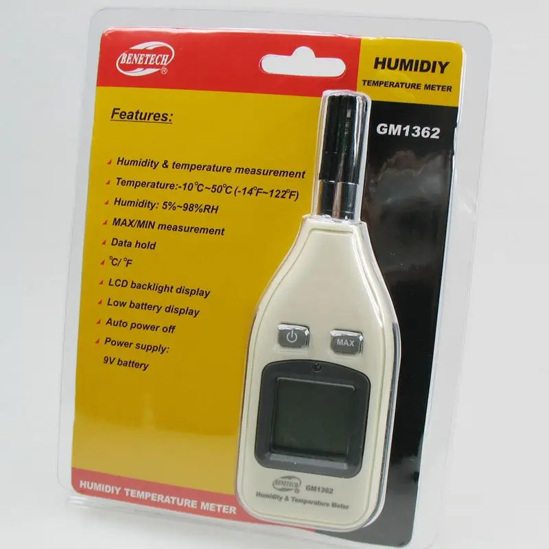 

Household LCD Digital Humidity Temperature Meter Home Hygrometer Thermometer Handheld C/C Thermo-hygrometer Data Hold GM1362