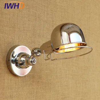 

IWHD Iron Industrial Vintage Loft LED Wall Light Creative Wall Lamp Retro Bed Lamp Fixtures For Home Lightings Iluminacion Pared
