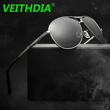 Бренд veithdia, поляризованные солнцезащитные очки с логотипом, Мужские Оригинальные очки для вождения, мужские очки, аксессуары для очков 2556