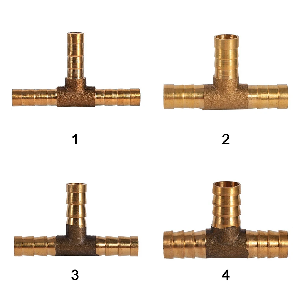 Твердый латунный газовый масляный практичный мульти размер шланга столярная Т-образная сборка 3-ходовой трубы соединитель Адаптер топлива Многофункциональный автомобиль