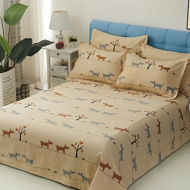 

Cotton printing plaid bedding sheet cheap king size single double bed comfortable fitted sheet mattress cover free shipping #s
