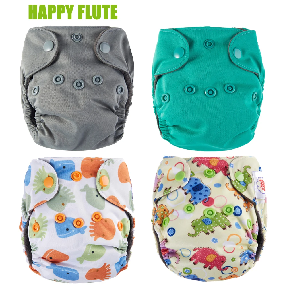 Подгузники Happy Flute для новорожденных миниатюрные тканевые подгузники AIO