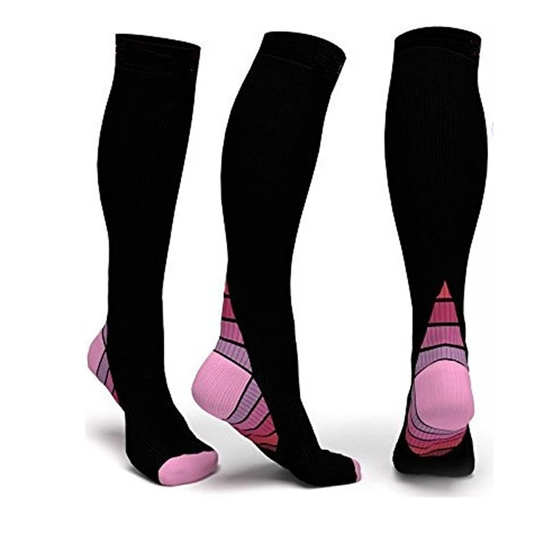 KFR, модные, новые, мужские Компрессионные носки, подходят, дышащие, длинные носки для мужчин, для путешествий, повышают выносливость, гибкие, полиэстер, спортивные носки - Цвет: r55-1