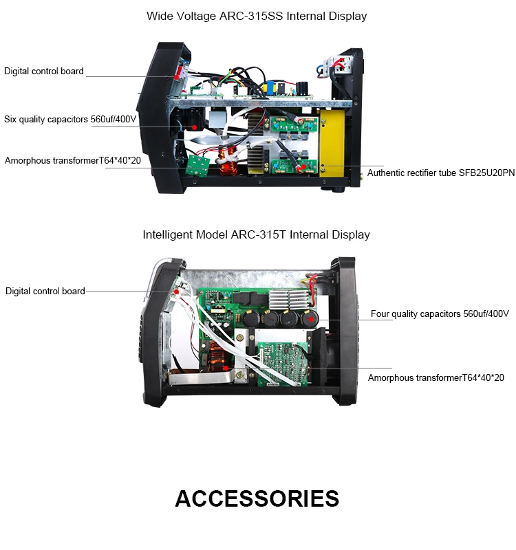 ANDELI умный портативный однофазный ARC-315SS точечная сварочная дуговая сварочная машина с широким напряжением и низким напряжением инверторная сварочная машина