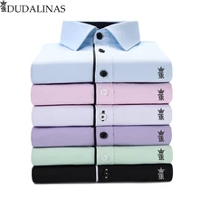 Dudalinas рубашки мужские повседневные рубашки мужские Sergio K Рубашки повседневные с длинными рукавами Camisa Masculina Social Chemise Homme