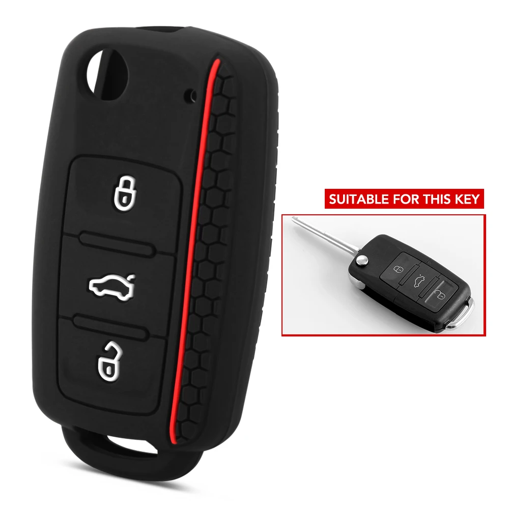 Чехол для автомобильного ключа силиконовый чехол VW Volkswagen polo passat b5 golf 4 5 6 jetta mk6 tiguan