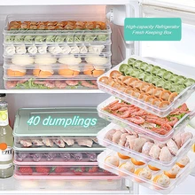Кухонный Контейнер для хранения пищи, контейнер для пельменей, яиц, рыбы, морепродуктов, коробка для хранения пельменей, контейнер для еды на холодильник в микроволновой печи
