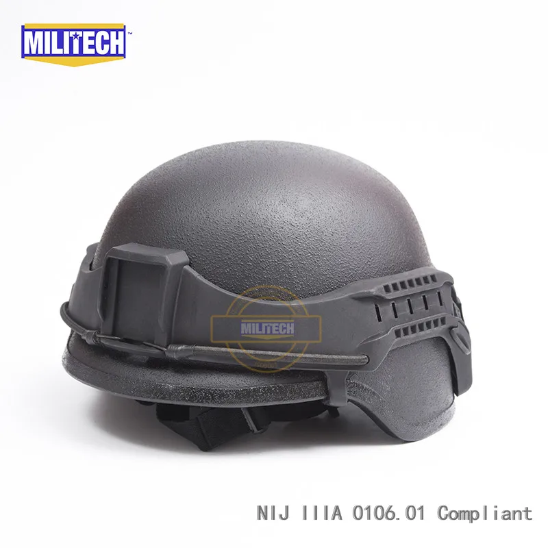 MILITECH Black BK PASGT полный срез Тактический баллистический шлем с козырьком щит Защита лица набор дело арамидный пуленепробиваемый шлем